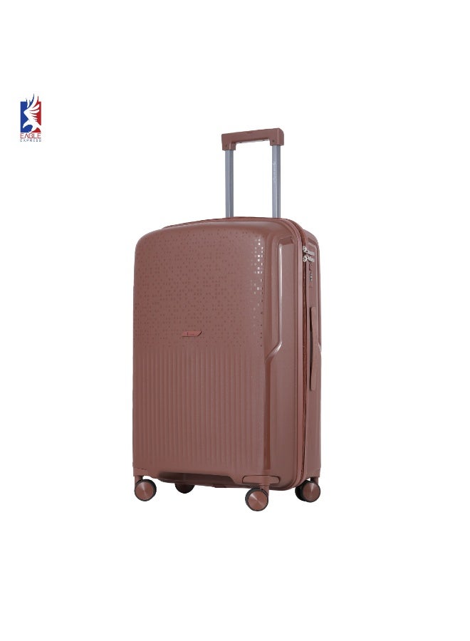 ايجل اكسبريس إيجل إكسبريس نيون X حقيبة ترولي صلبة من البولي بروبيلين بحجم 24 بوصة – بني - Image 1